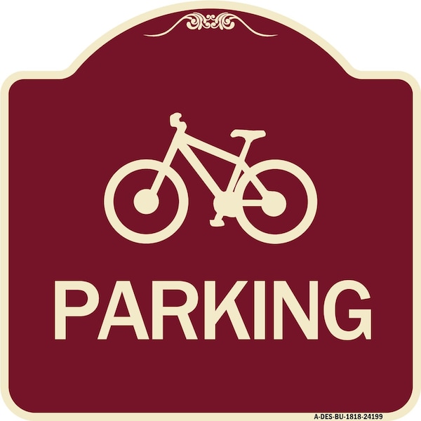 Signmission D4-3 Bicycle Parking Bicycle Parking Heavy-Gauge Aluminum Sign, 18" x 18", BU-1818-24199 A-DES-BU-1818-24199 - main